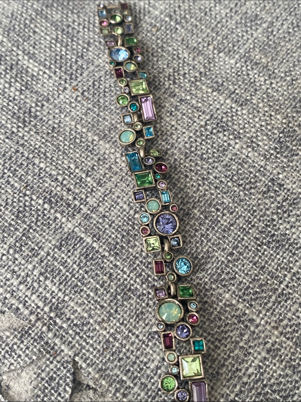 Multicolor Crystal Link Bracelet for Women - Picture 3 of 9